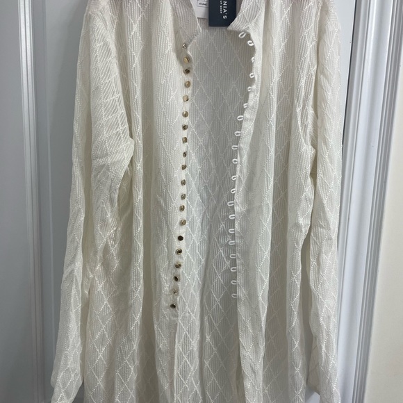 Puneet Kapoor label - Cream weave cotton kurta - Picture 8 of 8